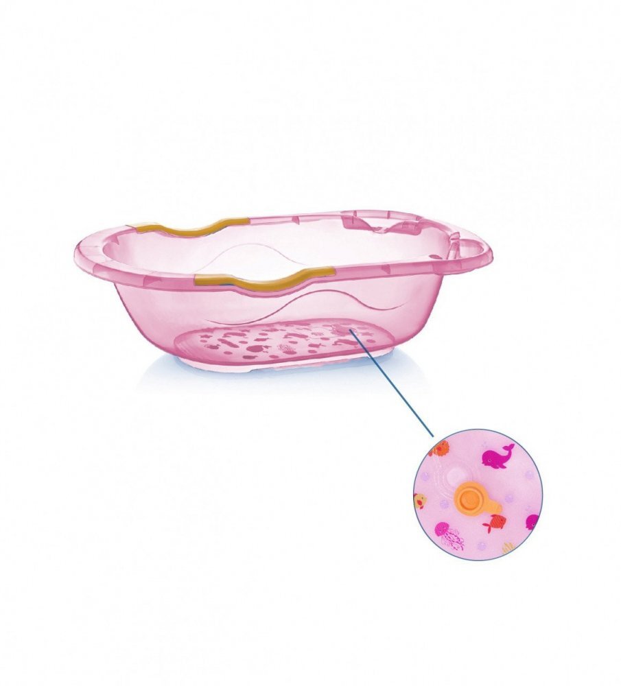 BabyJem Set cadita de baie cu 6 piese Roz