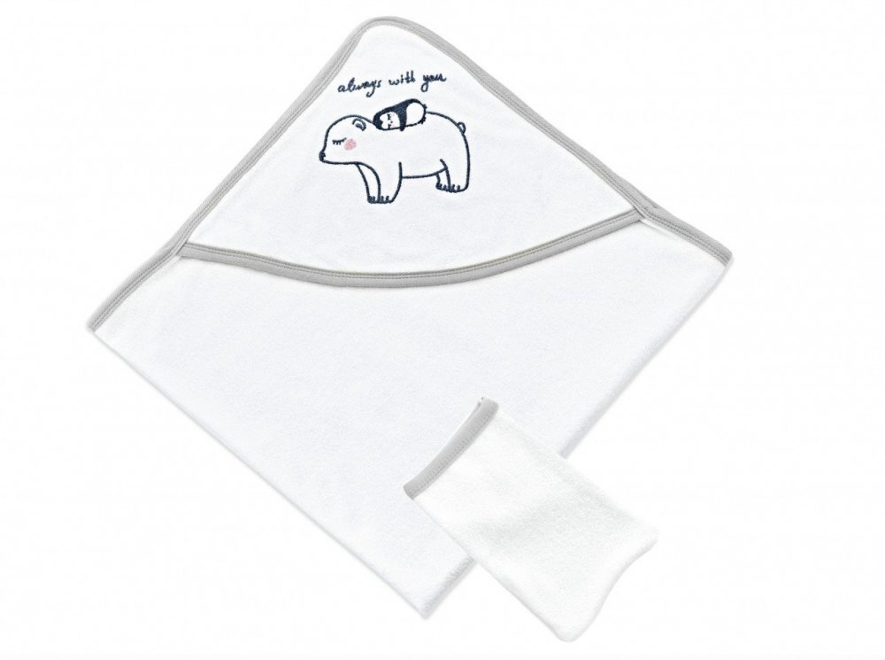 BabyJem Set cadita de baie pentru bebelusi cu 6 piese Gri