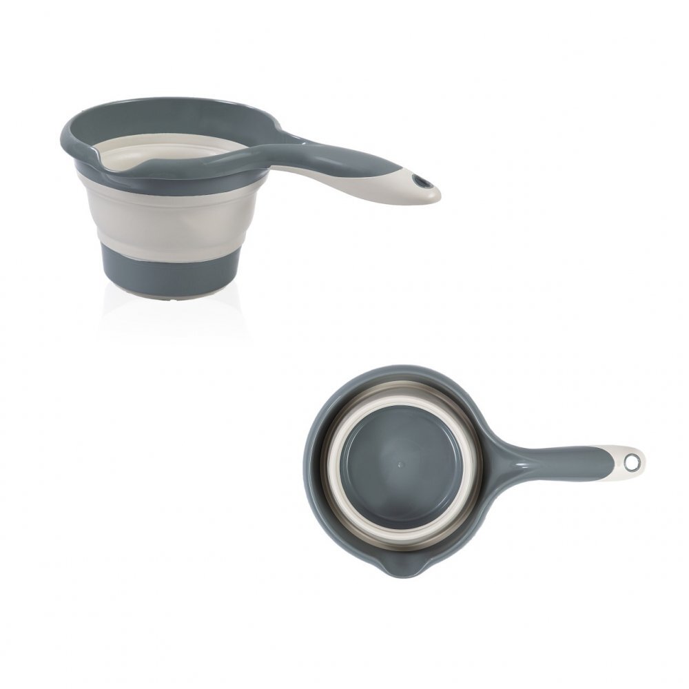 BabyJem Set cadita pliabila de baie 5 piese antracit