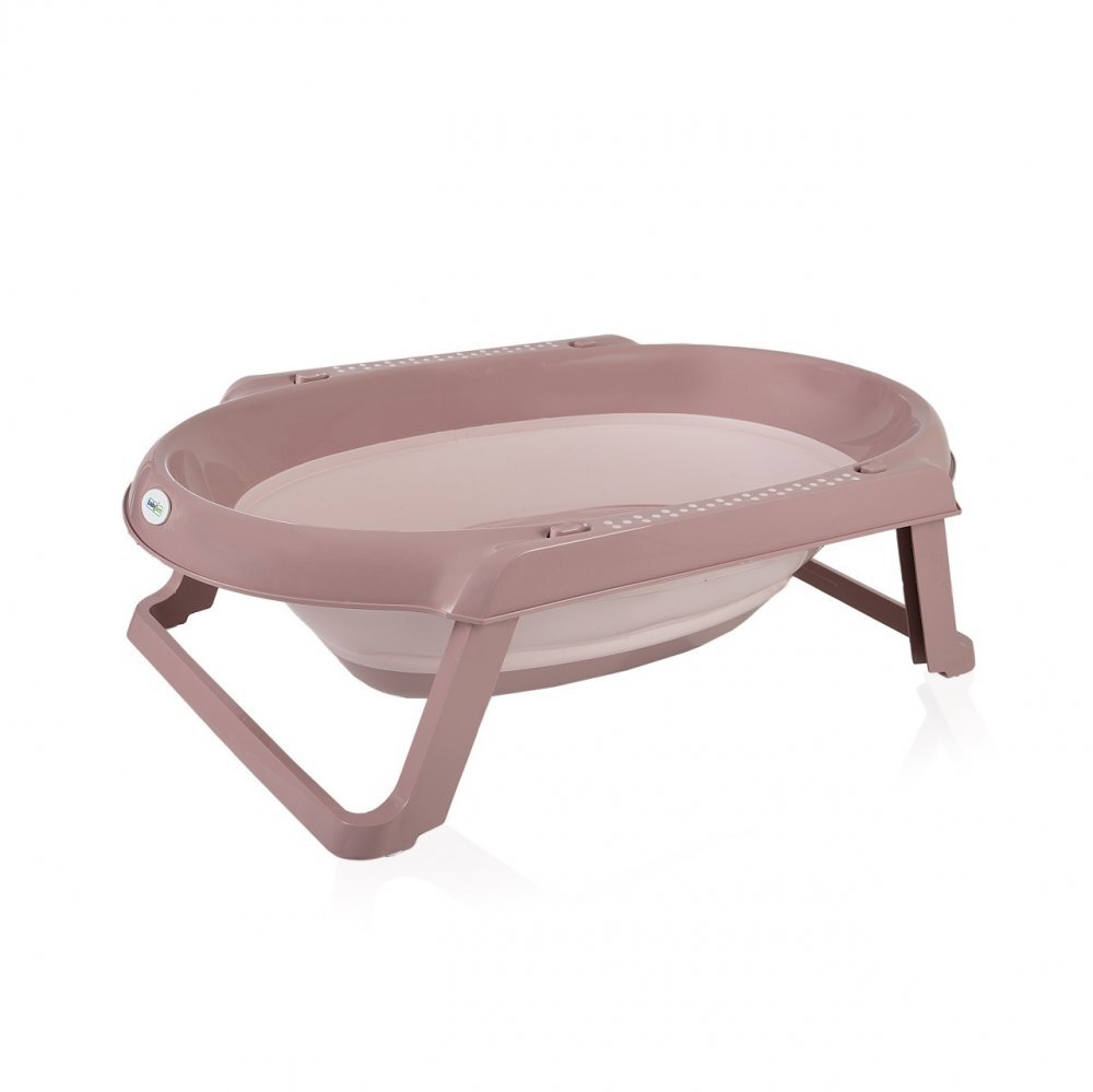 BabyJem Set cadita pliabila de baie 5 piese somon