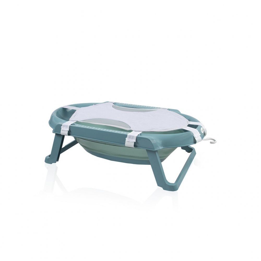 BabyJem Set cadita pliabila de baie 5 piese turcoaz
