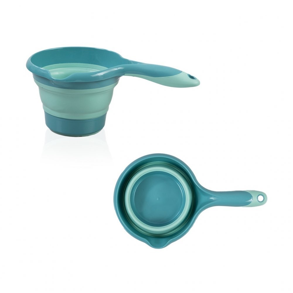 BabyJem Set cadita pliabila de baie 5 piese turcoaz
