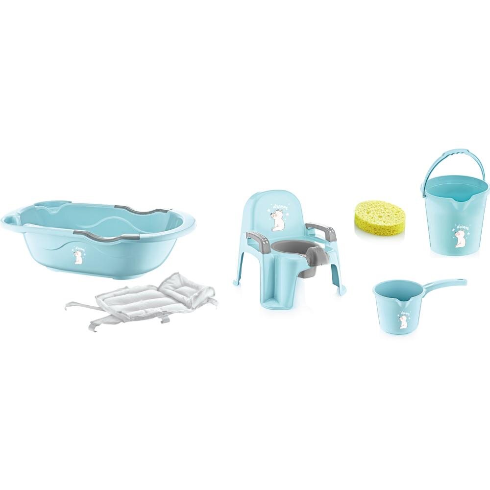 BabyJem Set de baie cu 6 piese Bebe Lux Blue