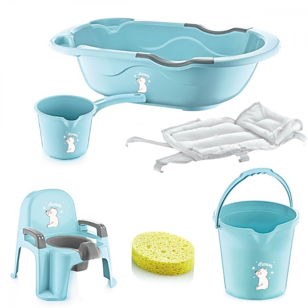 BabyJem Set de baie cu 6 piese Bebe Lux Blue
