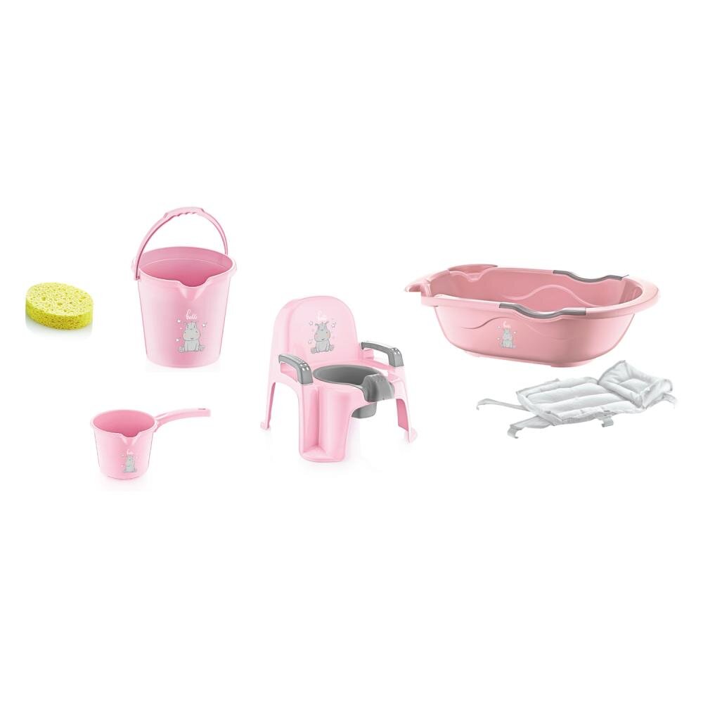 BabyJem Set de baie cu 6 piese Bebe Lux Pink