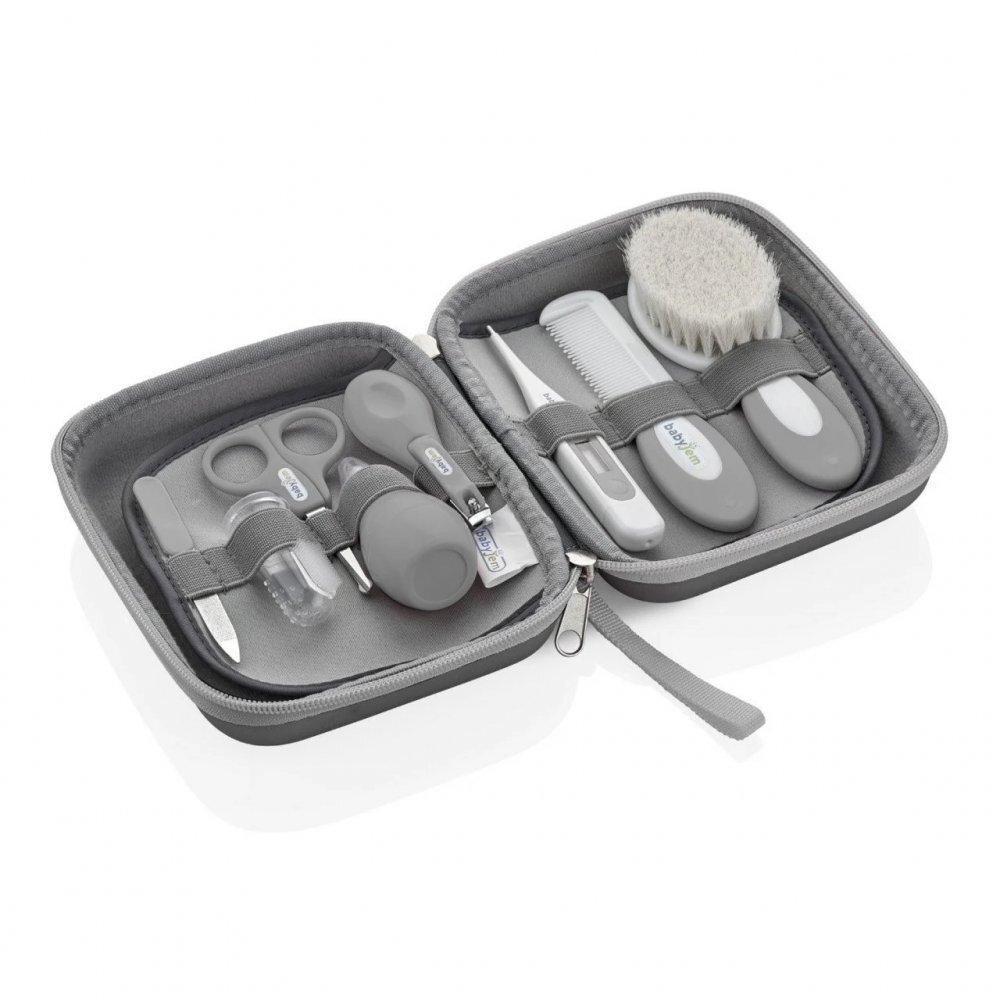 BabyJem Set ingrijire bebelusi cu 9 piese Grooming Set Grey