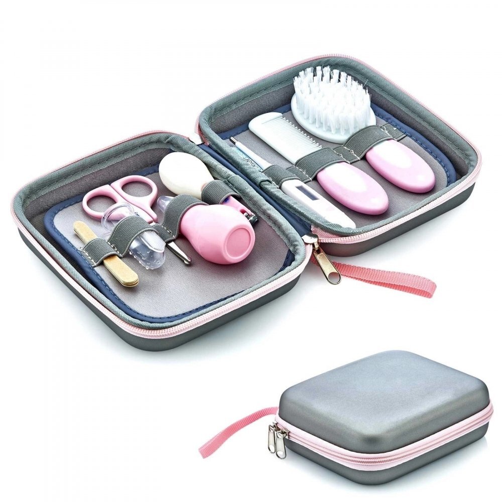 BabyJem Set ingrijire bebelusi cu 9 piese Grooming Set Pink