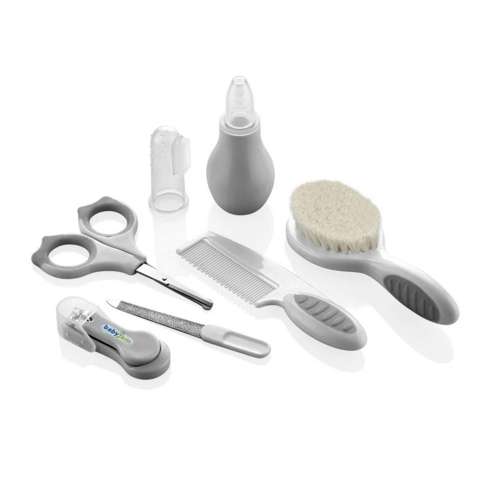 BabyJem Set ingrijire copii cu 7 piese Grey