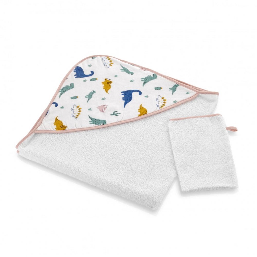 BabyJem Set prosop si manusa de baie 72x72 cm Dino