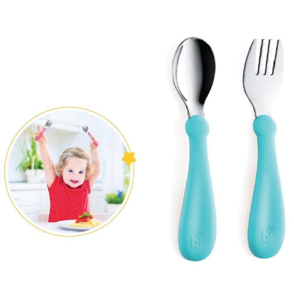BabyJem Set tacamuri din inox pentru copii Blue