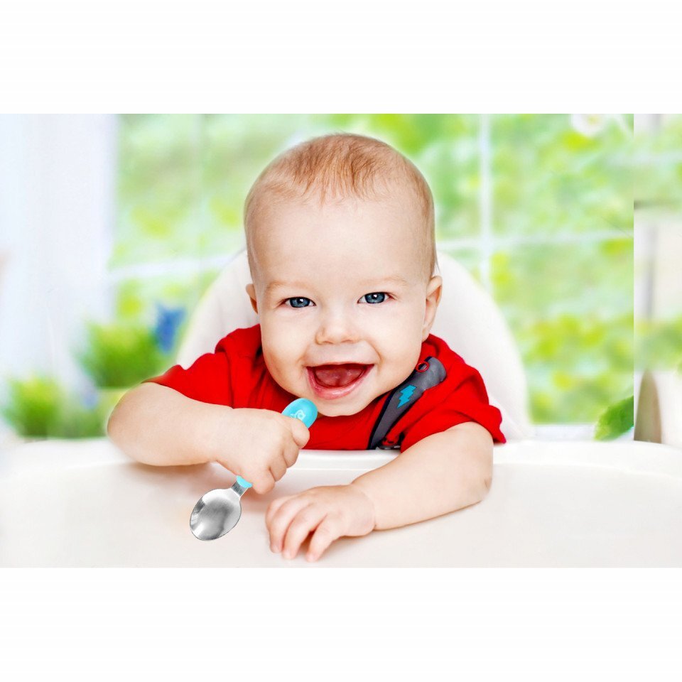 BabyJem Set tacamuri din inox pentru copii Gri
