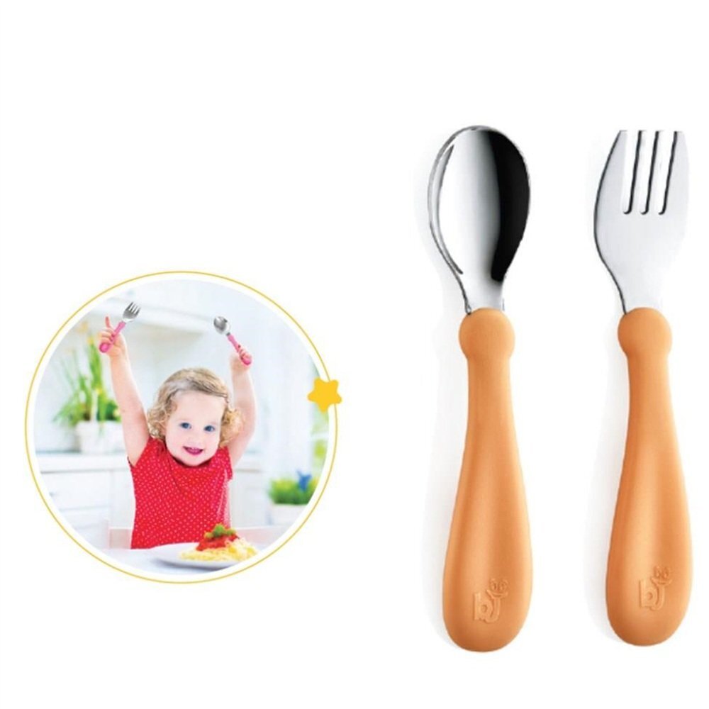 BabyJem Set tacamuri din inox pentru copii Orange
