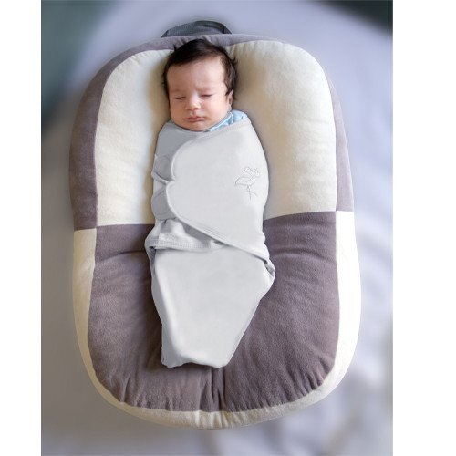BabyJem Sistem de infasare din bumbac 0-3 luni Swaddle Gri