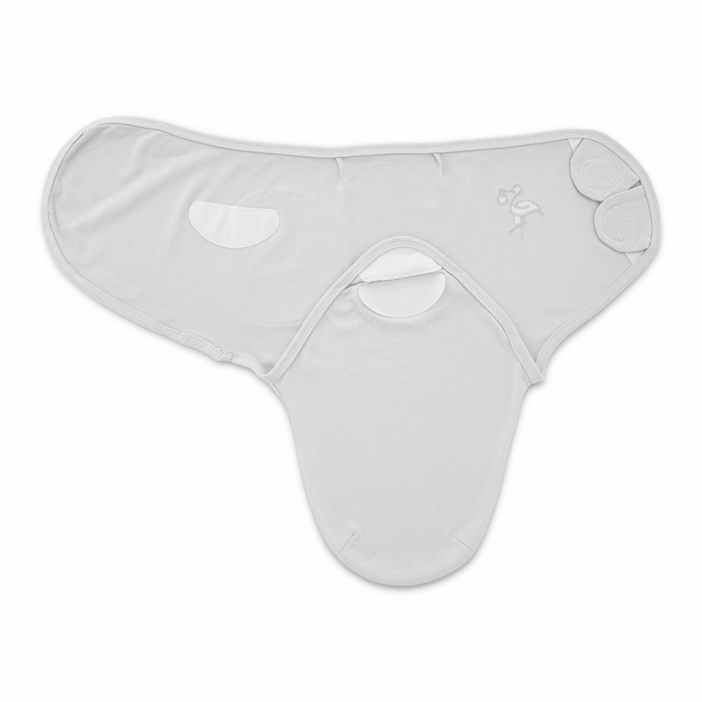 BabyJem Sistem de infasare din bumbac 0-3 luni Swaddle Gri
