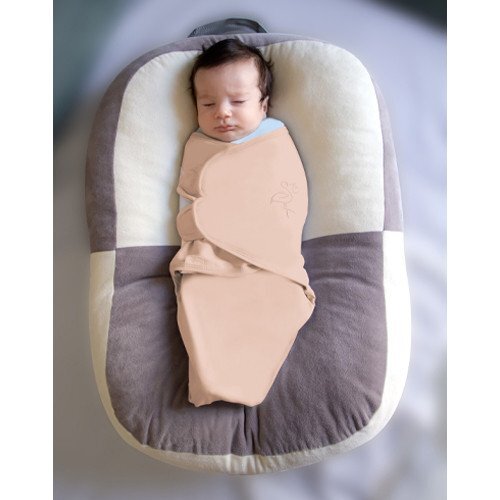 BabyJem Sistem de infasare din bumbac 0-3 luni Swaddle Somon