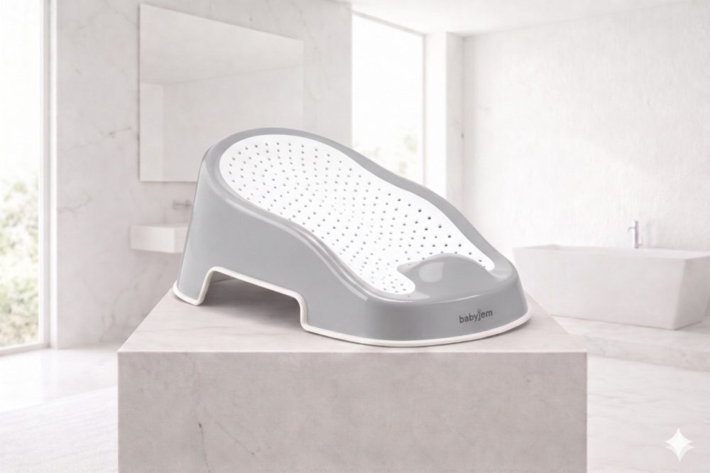 BabyJem Suport pentru baie Soft Touch Gri