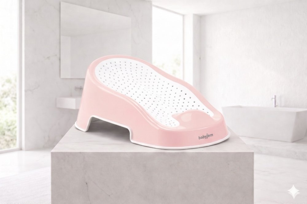 BabyJem Suport pentru baie Soft Touch Roz