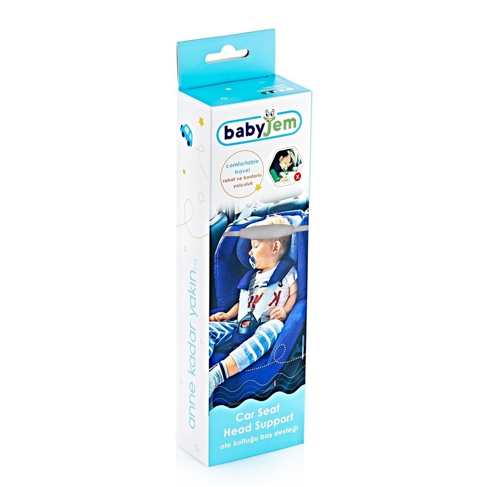 BabyJem Suport sustinere cap pentru scaun auto Strap Pinguin Mint