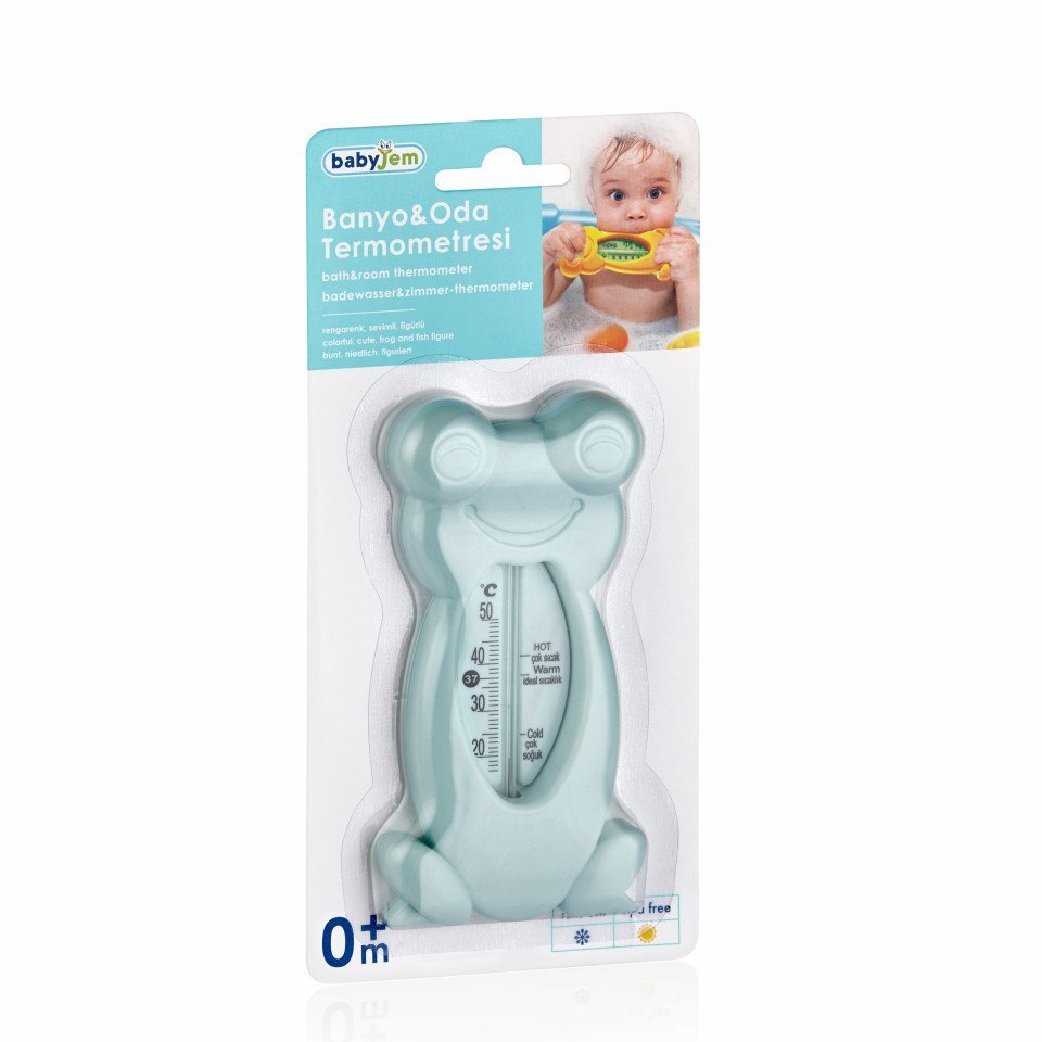 BabyJem Termometru de baie si camera Broscuta Bleu