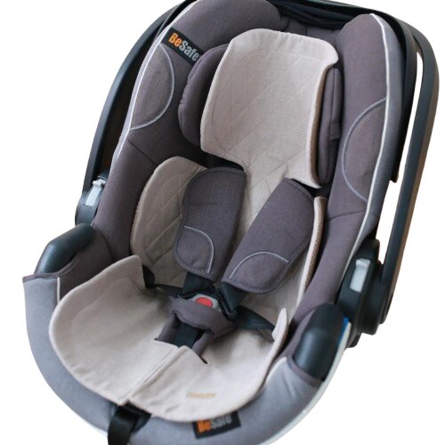 BabyLy Insert antitranspiratie din in pentru scoica auto design 3D respirabil Bej