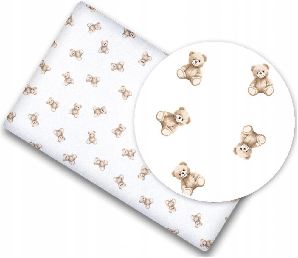 BabyMam Cearceaf cu banda elastica pentru pat copii dimensiune 120 x 60 cm 100 bumbac Teddy