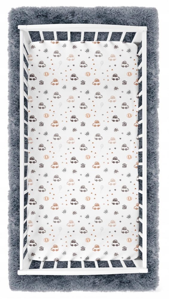 BabyMam Cearceaf cu banda elastica pentru pat copii dimensiune 140 x 70 cm 100 bumbac Cars
