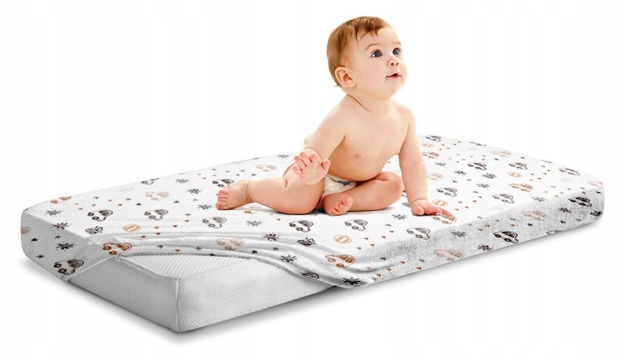 BabyMam Cearceaf cu banda elastica pentru pat copii dimensiune 140 x 70 cm 100 bumbac Cars