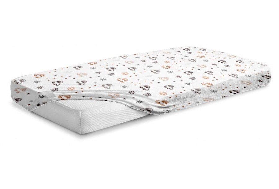 BabyMam Cearceaf cu banda elastica pentru pat copii dimensiune 140 x 70 cm 100 bumbac Cars