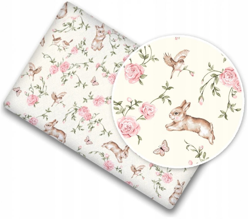BabyMam Cearceaf cu banda elastica pentru pat copii dimensiune 140 x 70 cm 100 bumbac pink garden