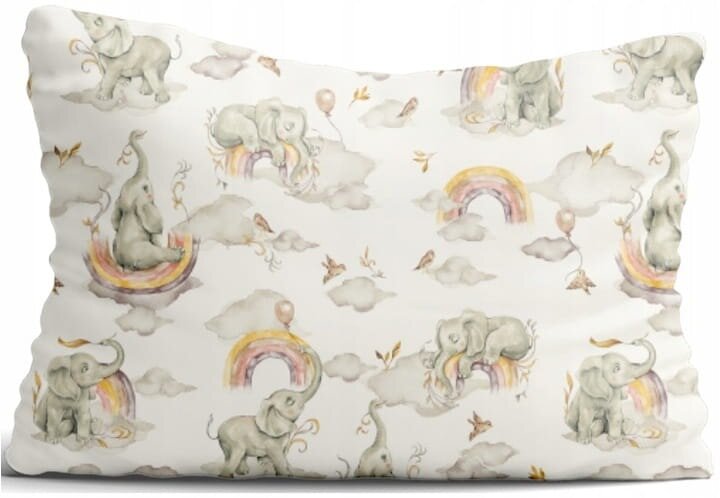 BabyMam Fata de perna antialergica pentru copii Grey Elephant realizata din 100 bumbac respirabil inchidere cu fermoar dimensiune 40 x 60 cm