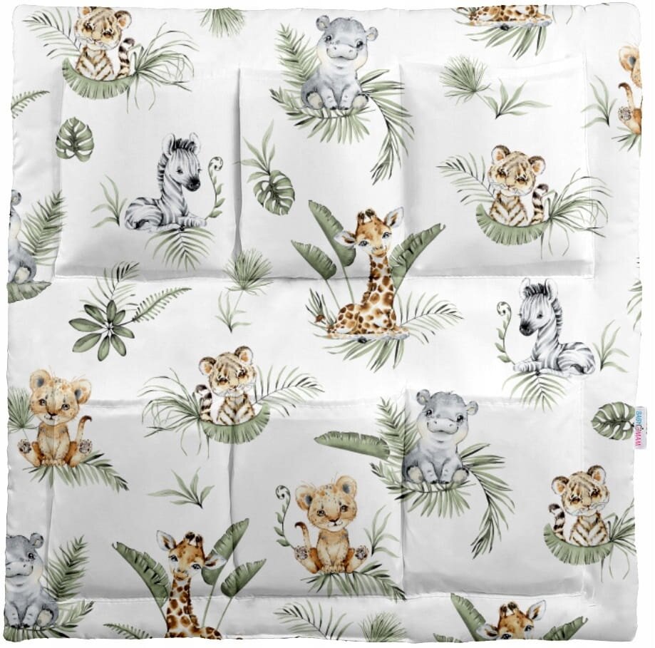BabyMam Organizator pentru patut copii cu 6 buzunare spatioase fixare rapida cu velcro dimensiune 60 x 60cm Africa