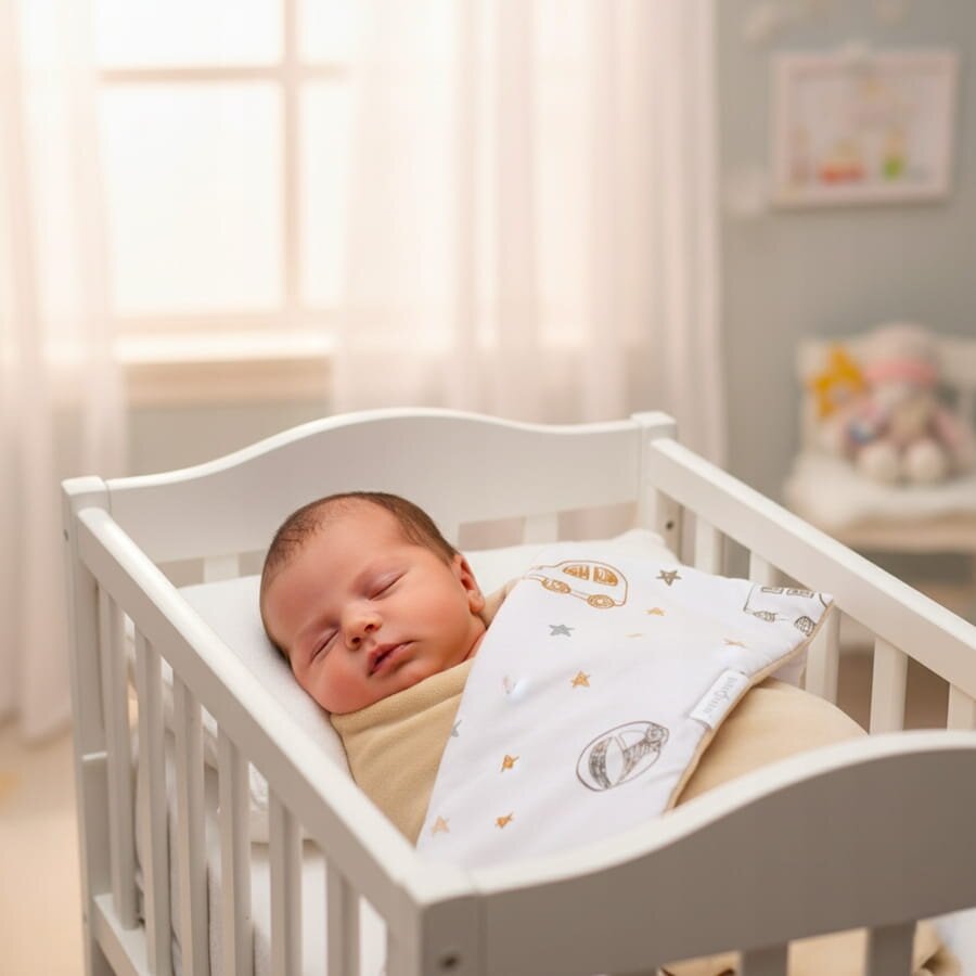 BabyMam Paturica pentru copii Beige Cars realizata cu doua fete din bumbac si din plus pufos dimensiune 75 x 50 cm