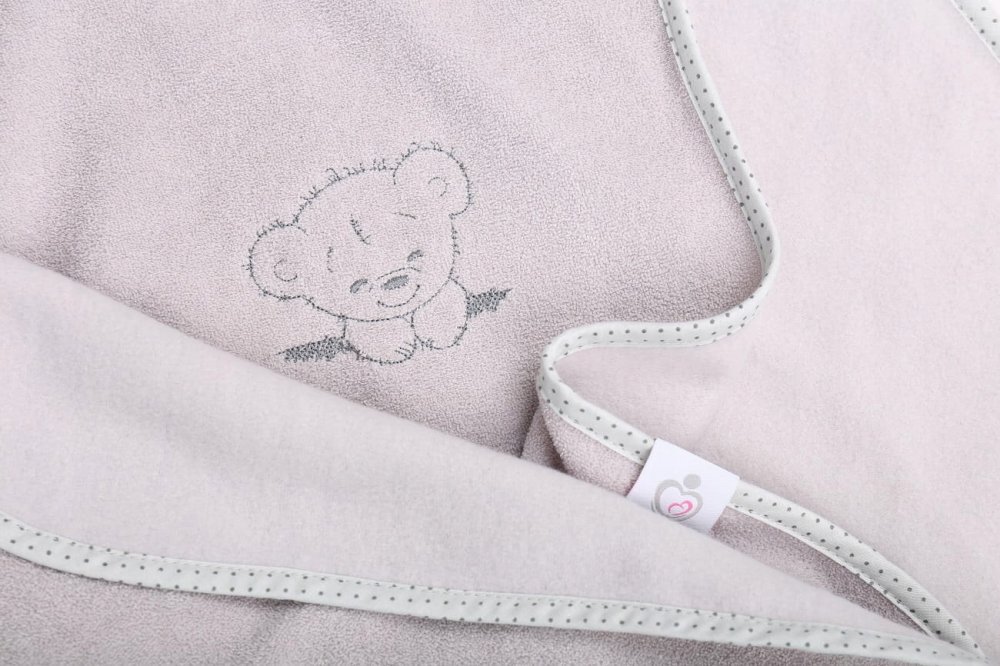 BabyMam Poncho de baie cu gluga 126x60cm Gri