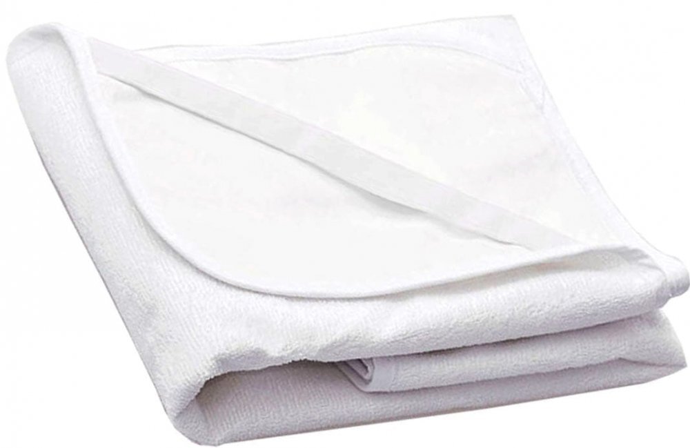 BabyMam Protectie impermeabila pentru saltea copii White prevazuta cu 4 benzi elastice cusute lavabila si sterilizabila dimensiune 200 x 140 cm