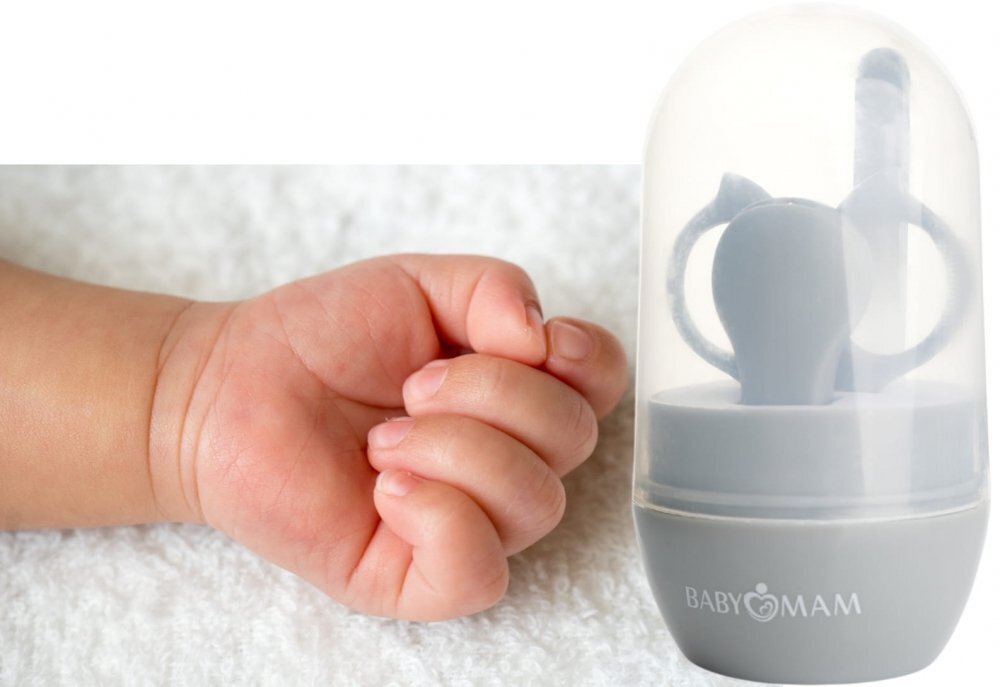 BabyMam Set de ingrijire pentru bebelusi si copii include forfecuta unghiera si pila de unghii cu capete rotunjite