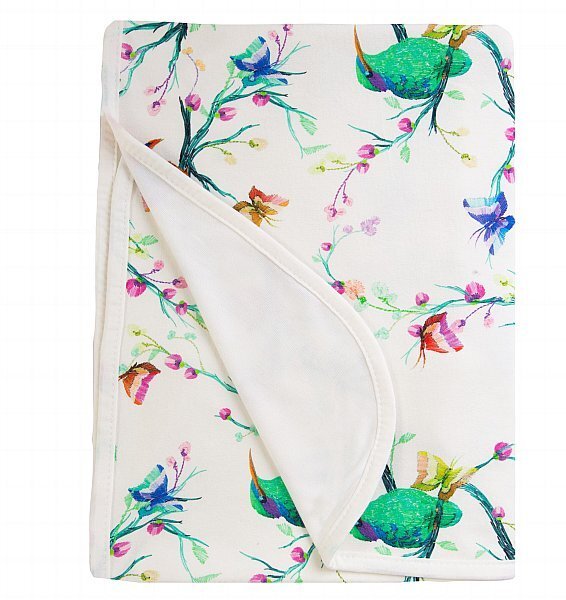 BABYMATEX Paturica Baby Matex cu doua fete bambus si bumbac Bamboo Birds B7