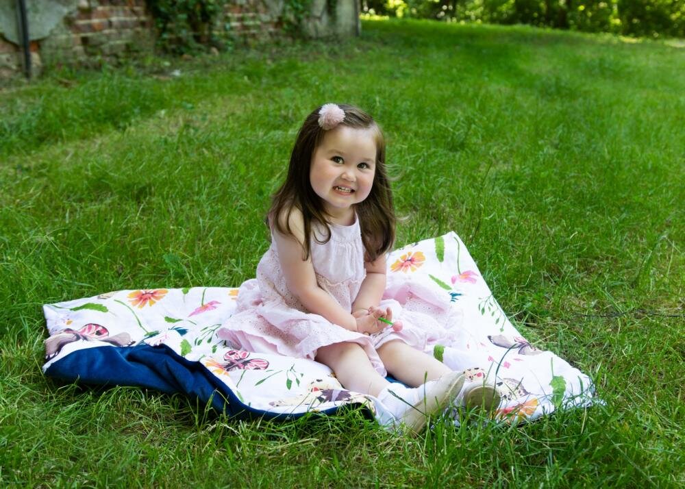 BABYMATEX Paturica bebelusi cu doua fete 75x100 cm Velvet Butterfly 02