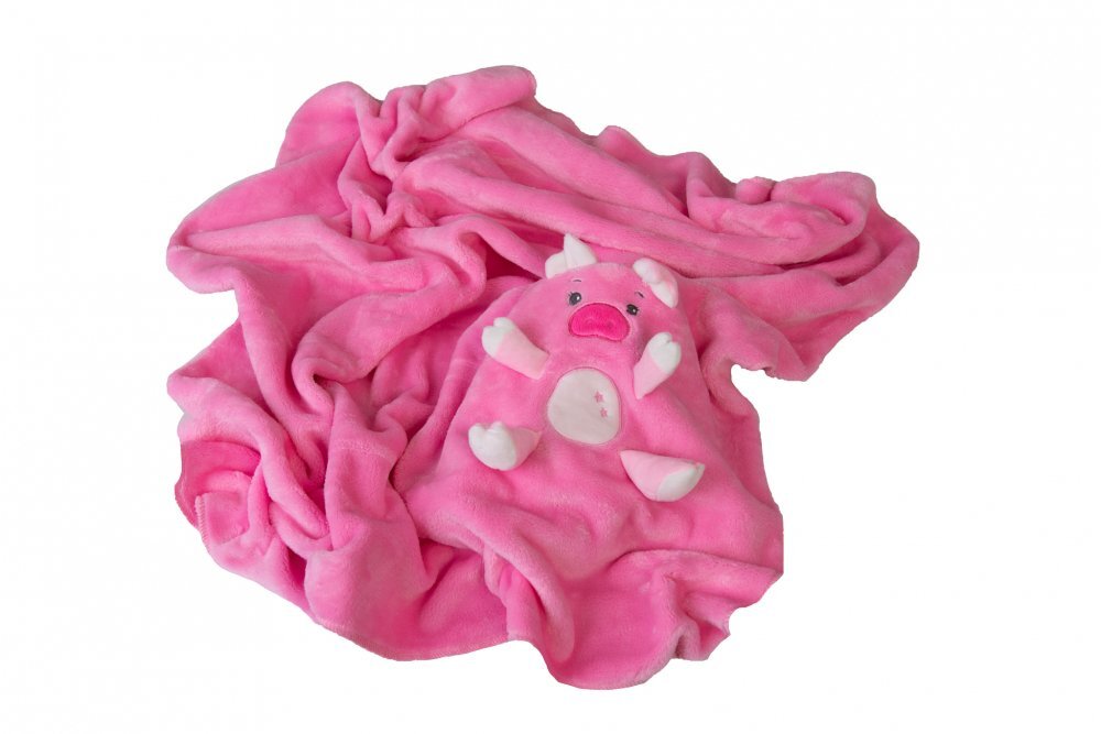 BABYMATEX Paturica din plus cu mascota Piggy Pink 04