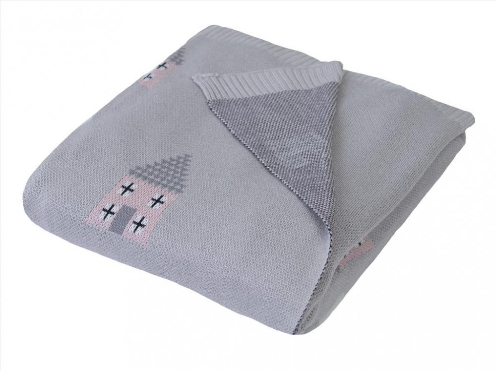 BABYMATEX Paturica pentru bebelusi Baby Matex Bamboo Baby Blanket 80x100 cm Grey 03