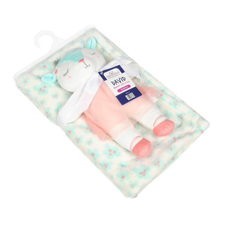 BABYMATEX Set paturica Carol Baby Blanket si jucarie de plus Goat 02