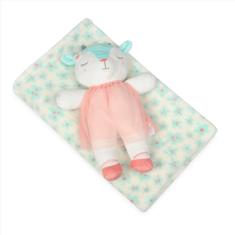BABYMATEX Set paturica Carol Baby Blanket si jucarie de plus Goat 02