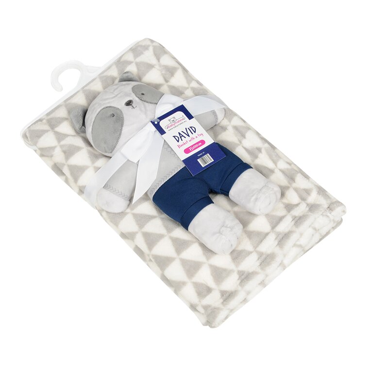BABYMATEX Set paturica Carol Baby Blanket si jucarie de plus Tomcat 03