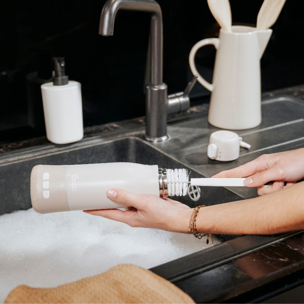 BABYMOOV Incalzitor de biberoane Moov Feed portabil si reincarcabil Mineral Beige