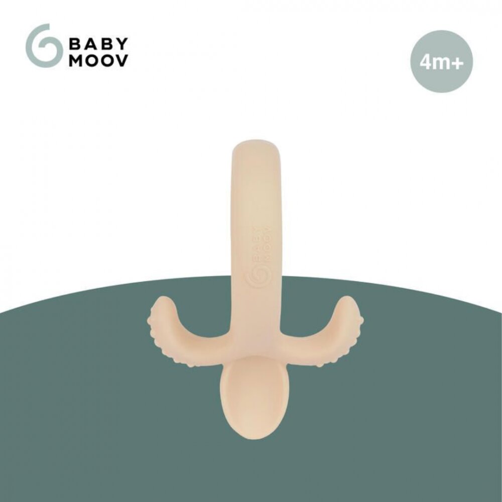 BABYMOOV Lingurita bebe 2 in 1 din silicon pentru diversificare si dentitie