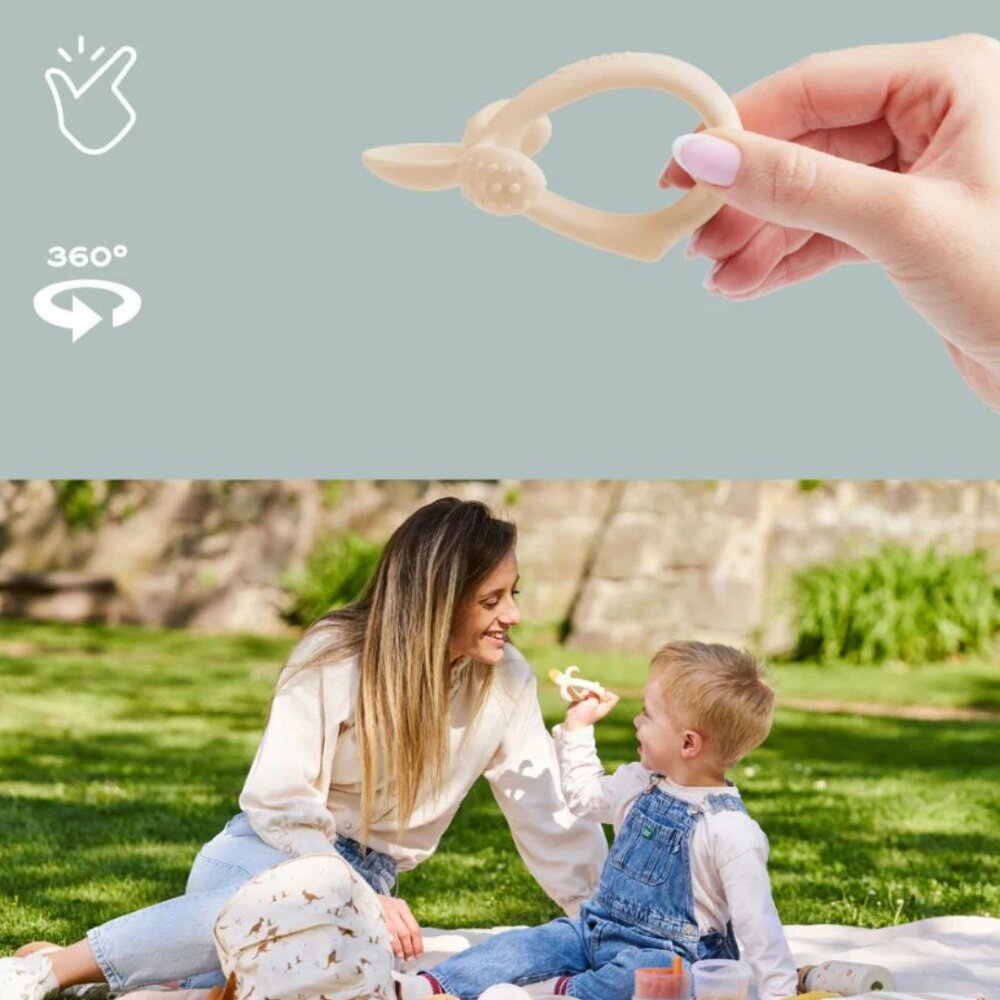 BABYMOOV Lingurita bebe 2 in 1 din silicon pentru diversificare si dentitie