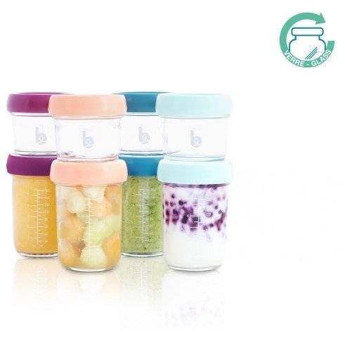 BABYMOOV Set 8 boluri gradate din sticla 100 ml 220 ml