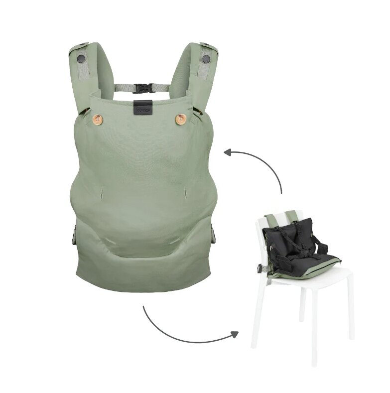 BABYMOOV Sistem de purtare transformabil in Booster Moov Boost verde salvie