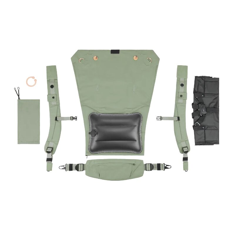 BABYMOOV Sistem de purtare transformabil in Booster Moov Boost verde salvie