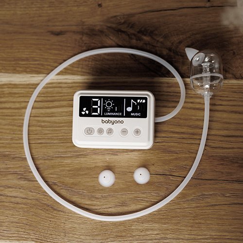 BABYONO Aspirator nazal electric pentru bebelusi si copii Soffio cu lumina LED reglabila functii muzicale 9 nivele de aspiratie 3 capete din silicon baterie 2600mAh recomandat de la nastere