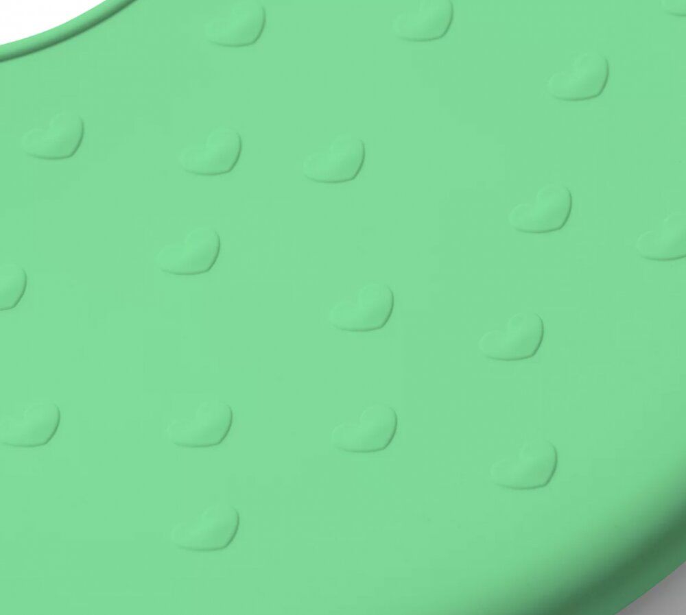 BABYONO Baveta din silicon ajustabila verde